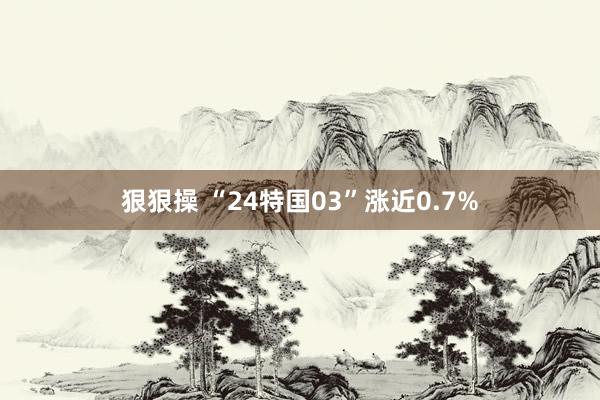 狠狠操 “24特国03”涨近0.7%