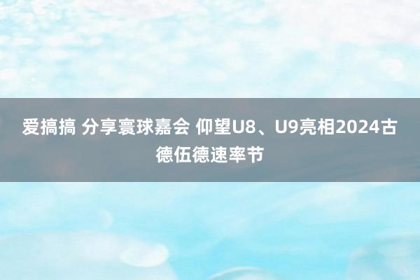 爱搞搞 分享寰球嘉会 仰望U8、U9亮相2024古德伍德速率节