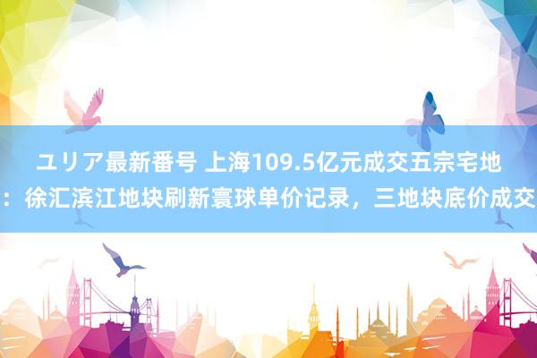 ユリア最新番号 上海109.5亿元成交五宗宅地：徐汇滨江地块刷新寰球单价记录，三地块底价成交