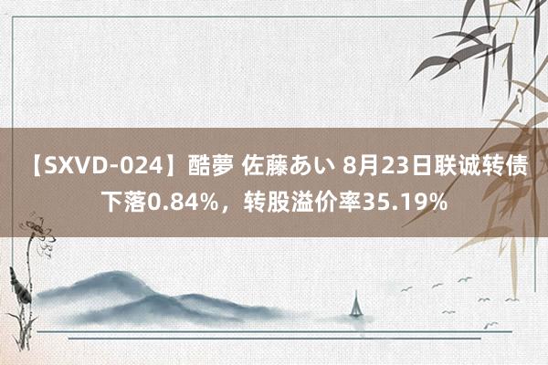 【SXVD-024】酷夢 佐藤あい 8月23日联诚转债下落0.84%，转股溢价率35.19%